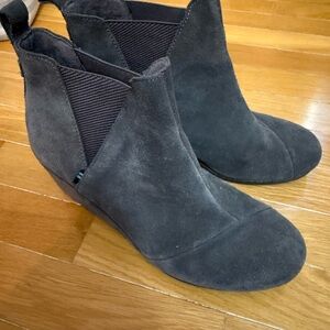 Toms Dark Gray Ankle Booties